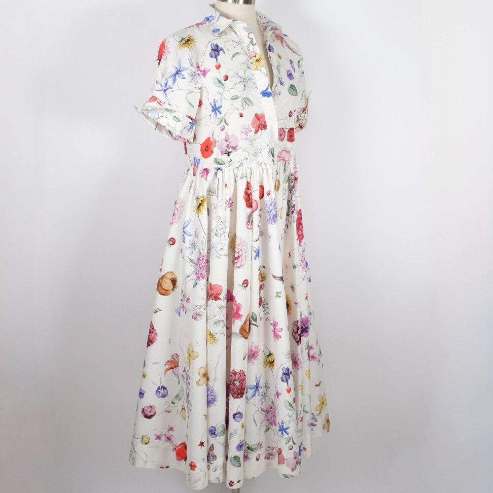 Christian Dior maxi dress 36 US 4 Florilegio 2023 print white floral - Picture 9 of 16